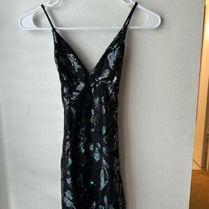 Lucy In the Sky Black Sequin Dress
